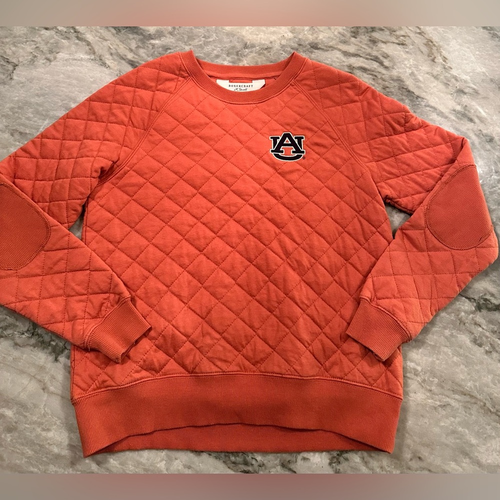 Women's XS, Orange Auburn Tigers Quilted Pullover Sweatshirt